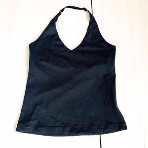 MALIA MILLS Black Tankini Halter Swim Top